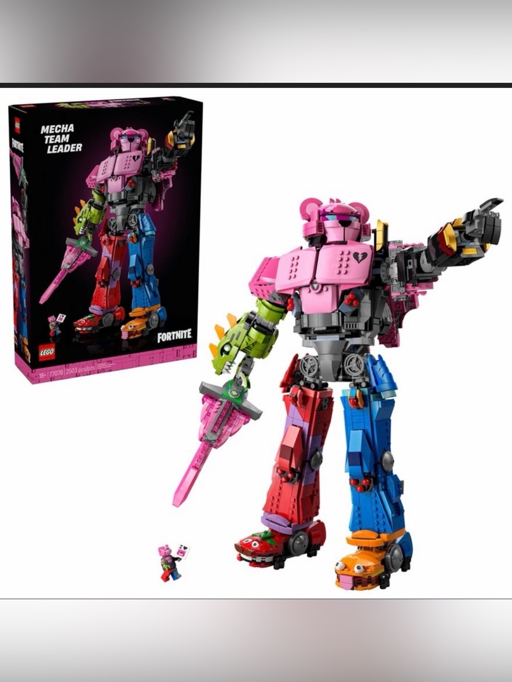 LEGO Fortnite Mecha Team Leader - Pink Multi-Color Buildable Figure